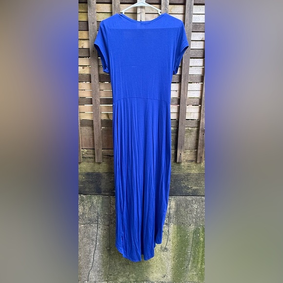 Blue Ruched Dress - Picture 2 of 3